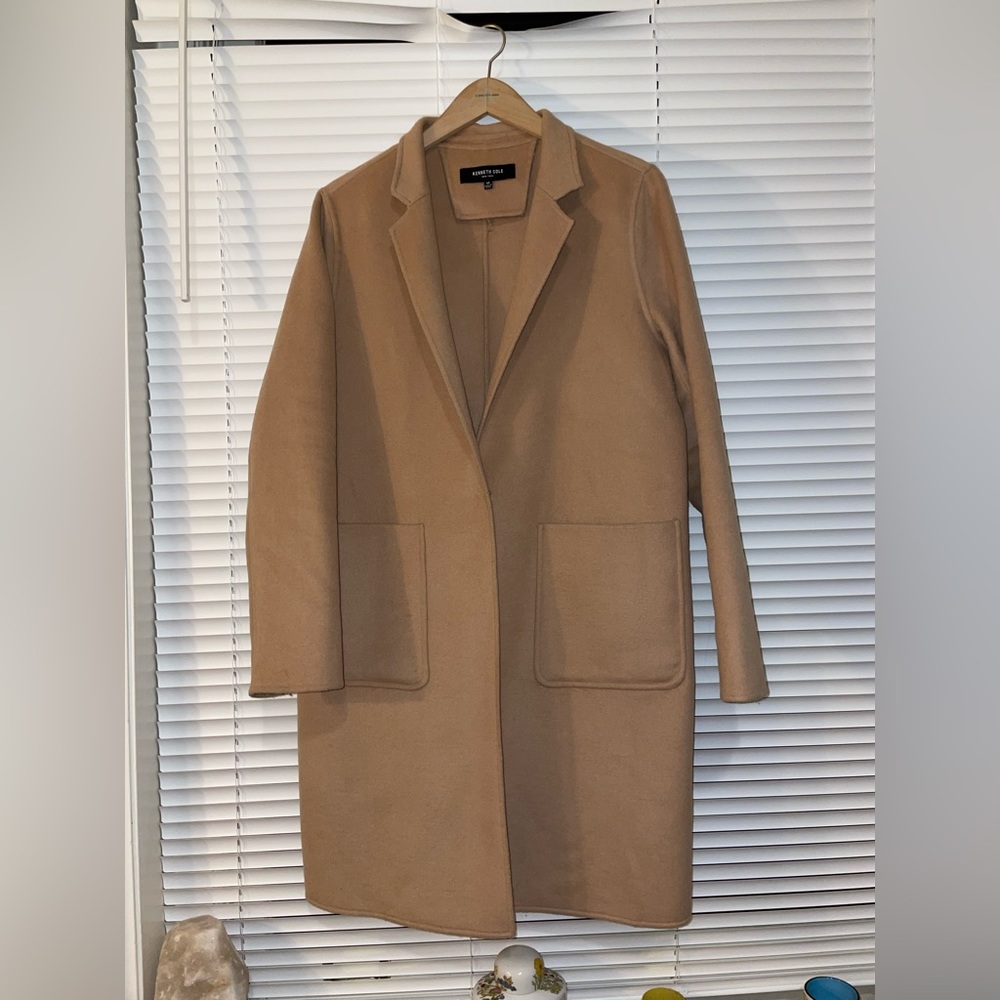 Kenneth Cole long tan coat - Size M